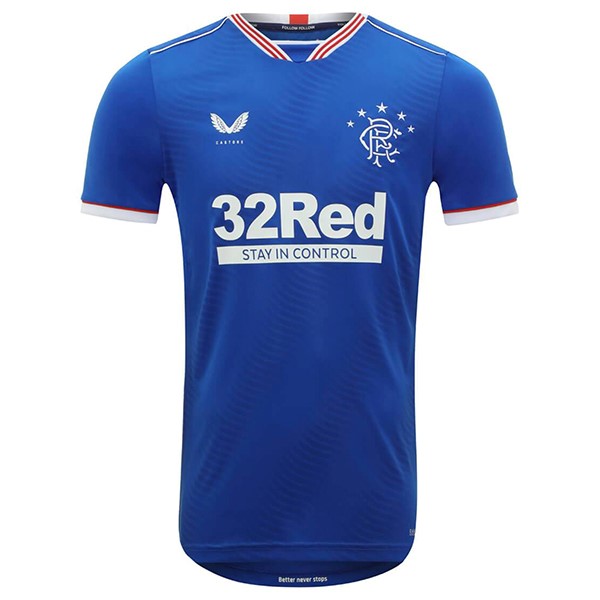 Tailandia Camiseta Rangers 1ª Kit 2020 2021 Azul